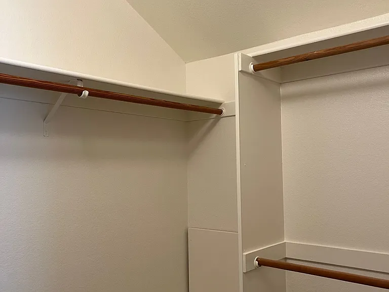 Upstairs walk-in closet