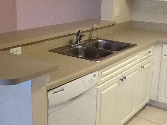 Kitchen area overlooking dining area