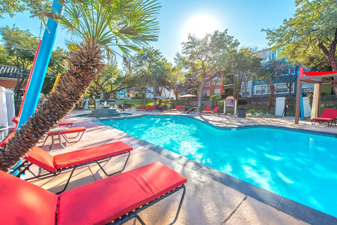 Wind down in high-style at our luxurious pool at our Van Jackson apartments.