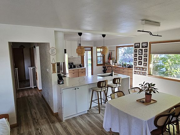 Open-concept dining and living area