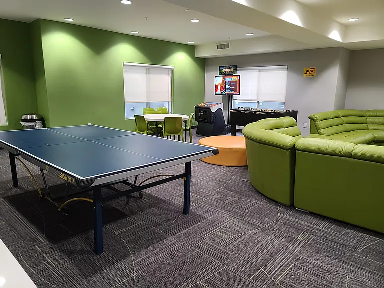 Game room in same building as unit