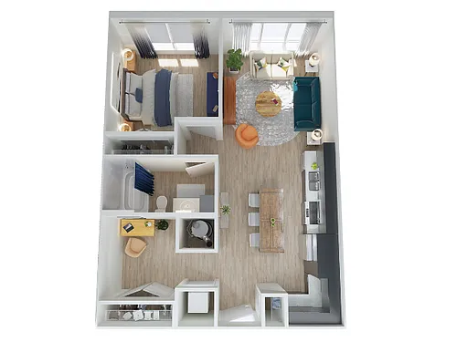 Floor plan A1B + Den