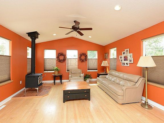 Sunroom Sitting Area with Wood Stove