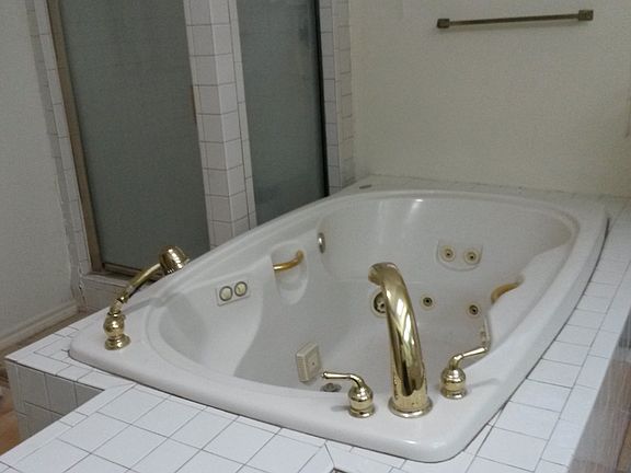 Whirlpool tub in master room