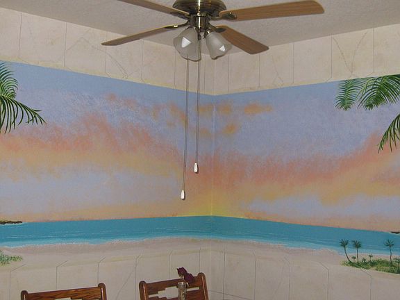 Mural in dining area