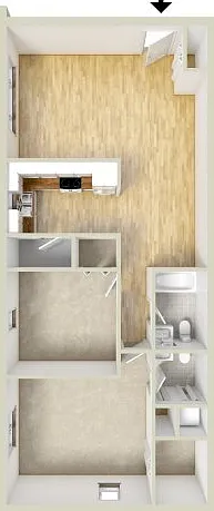 Two bedroom apartment floor plan Two bedroom apartment floor plan