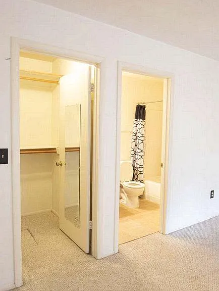 Master bedroom closet and bathroom