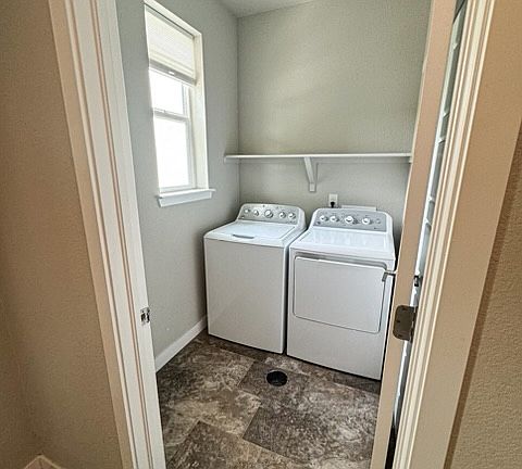 First floor, high capacity washer and dryer.