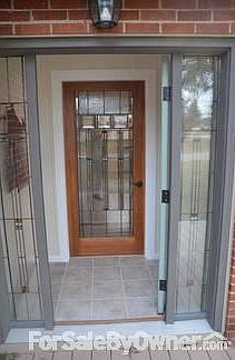 Entry door with Stain Glass