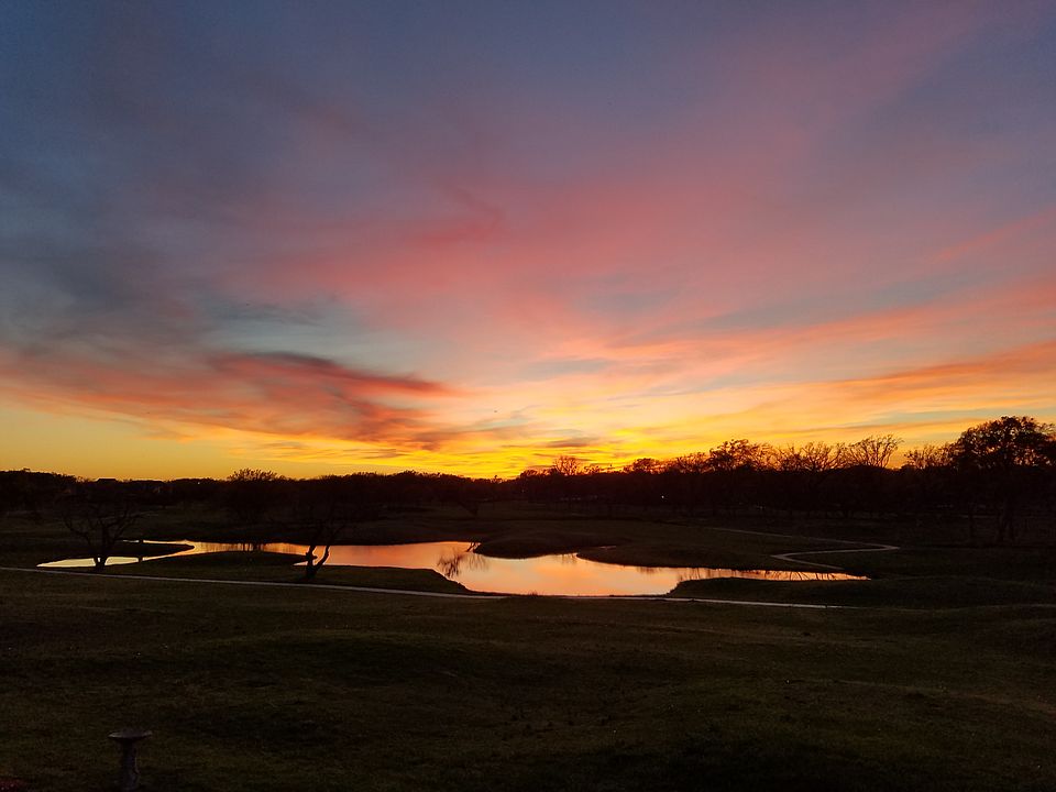 View from the back at sunset