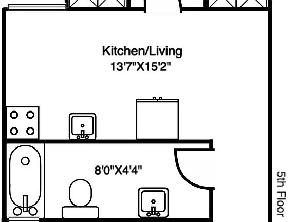 2nd image of 448 W 57th St #5DD