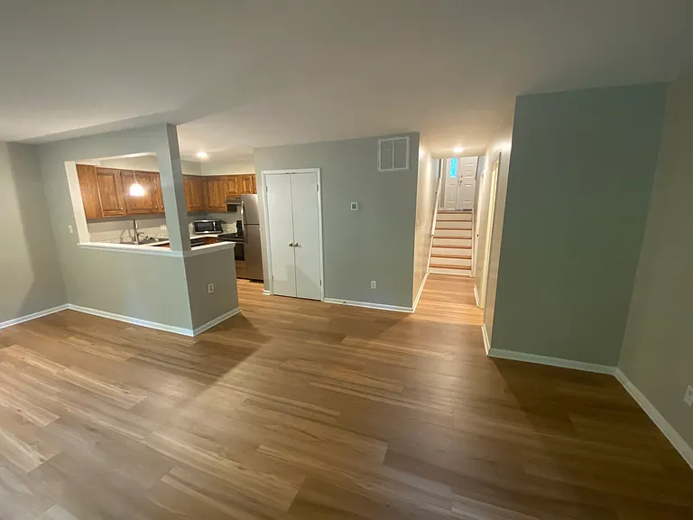 Lower level to stairs