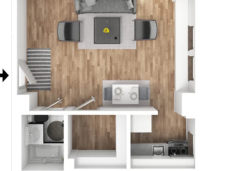 Unit 205 (336 sqft)