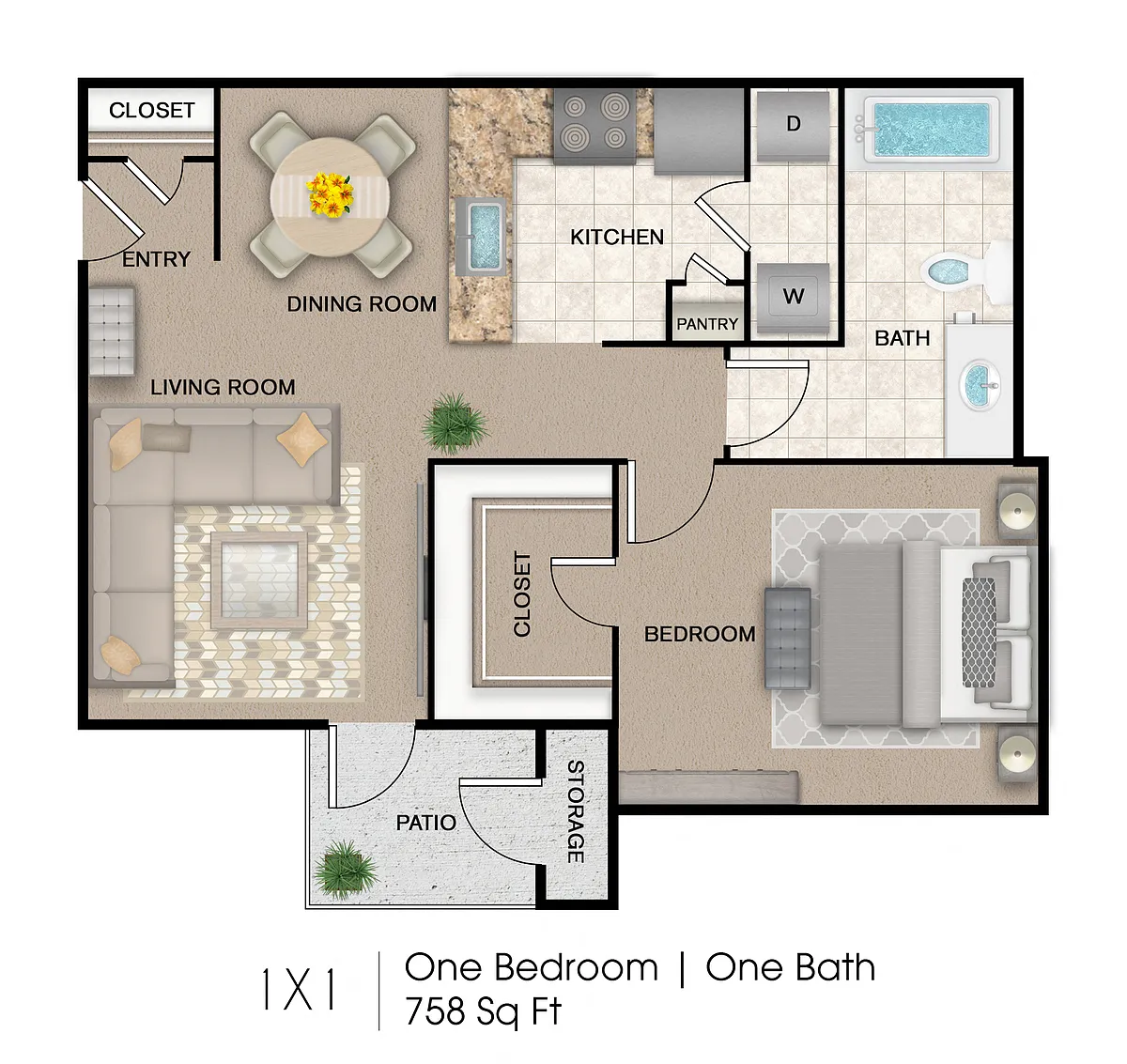 Floor plan 1 Bedroom