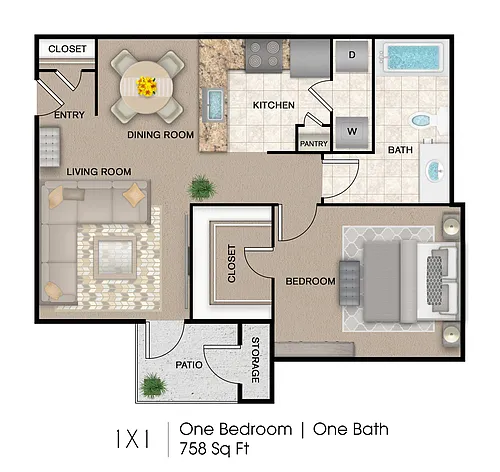 Floor plan 1 Bedroom