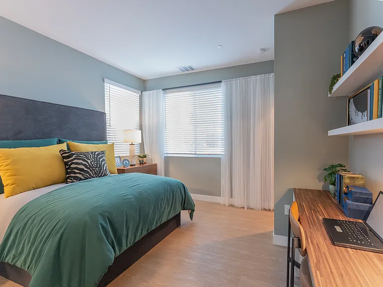 Bedroom with Large Windows