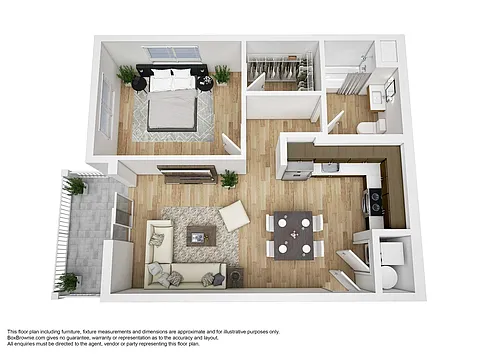 Floor plan Large 1x1