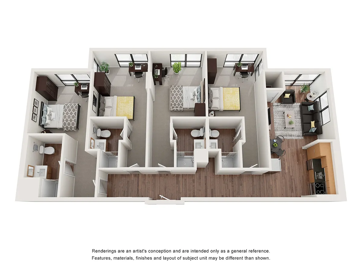 Floor plan Vail | Individual Bedroom