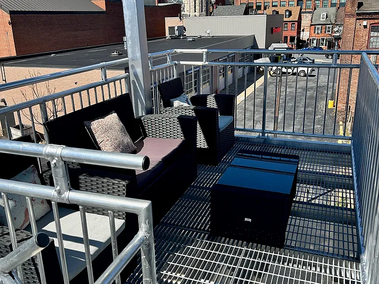View from the building's rooftop deck just for the tenants of the building.