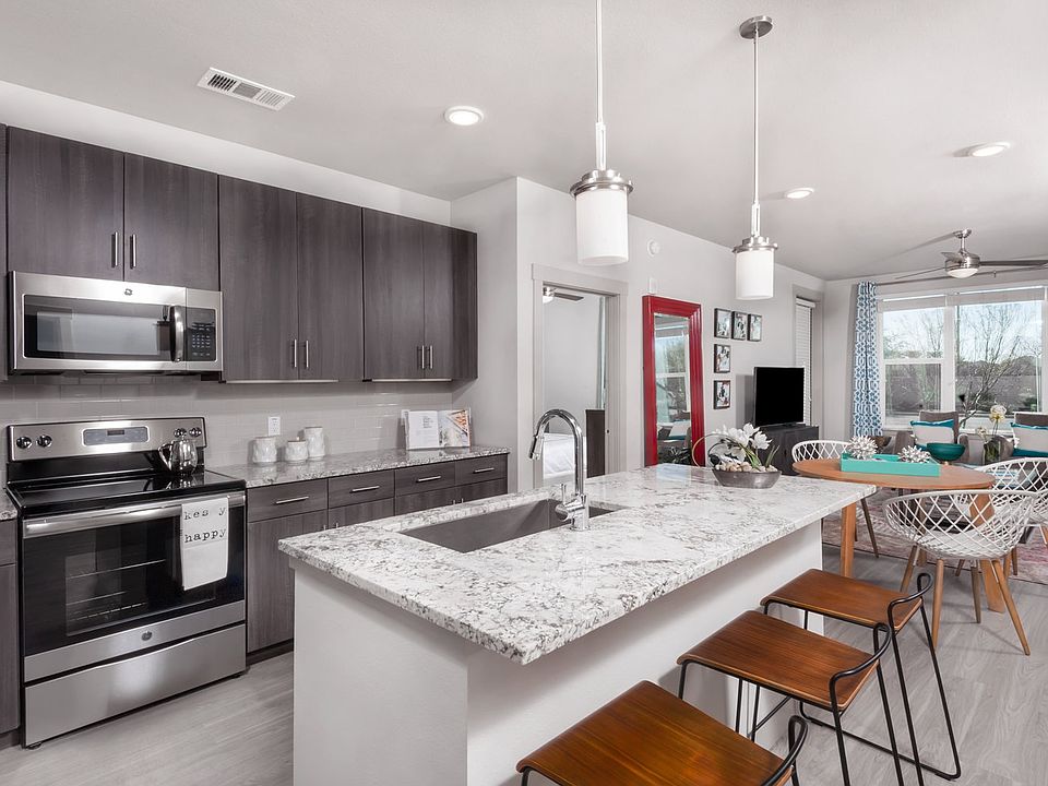 Kitchen with island bar counter top