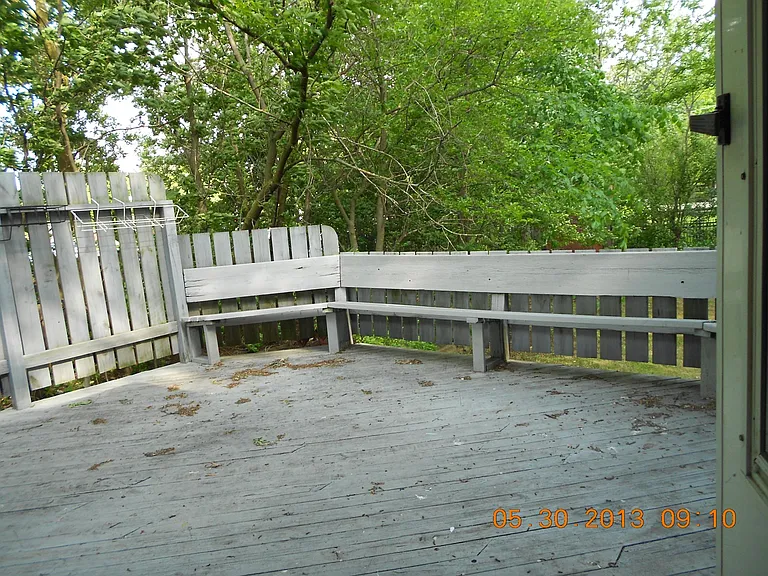 Private rear deck will be freshly painted