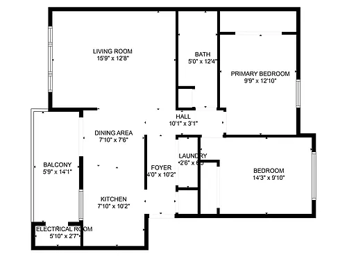 Floor plan 2 Bedroom