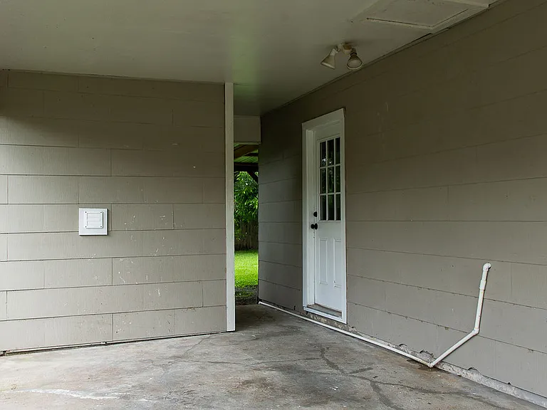 Carport, Door to Kitchen