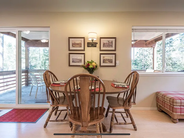 Dining furniture representative; offered unfurnished.