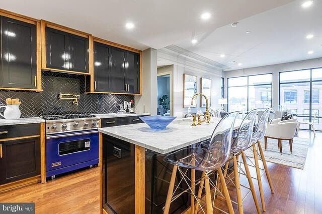 Kitchen and living room (with staging)