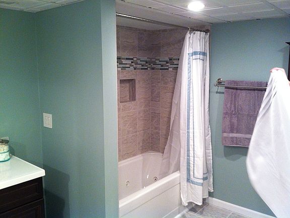 New spa-like bath - basement