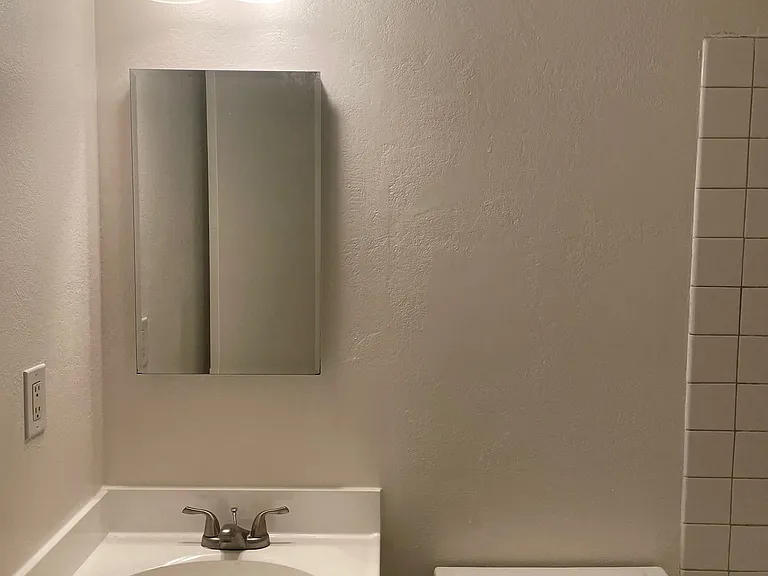 Bathroom vanity area