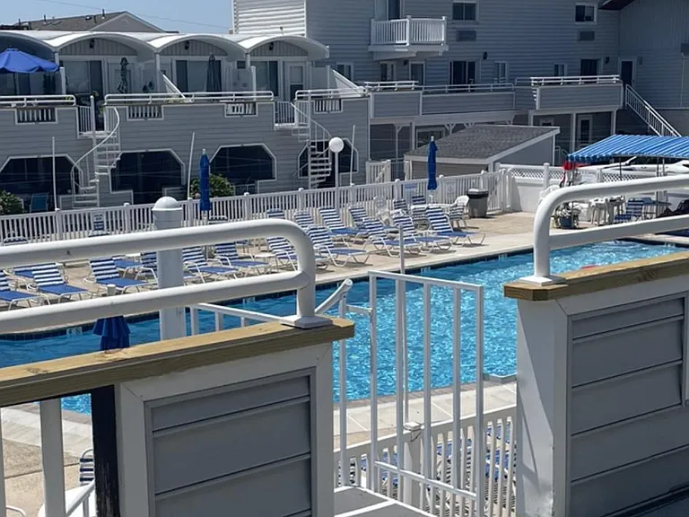 overlooking pool