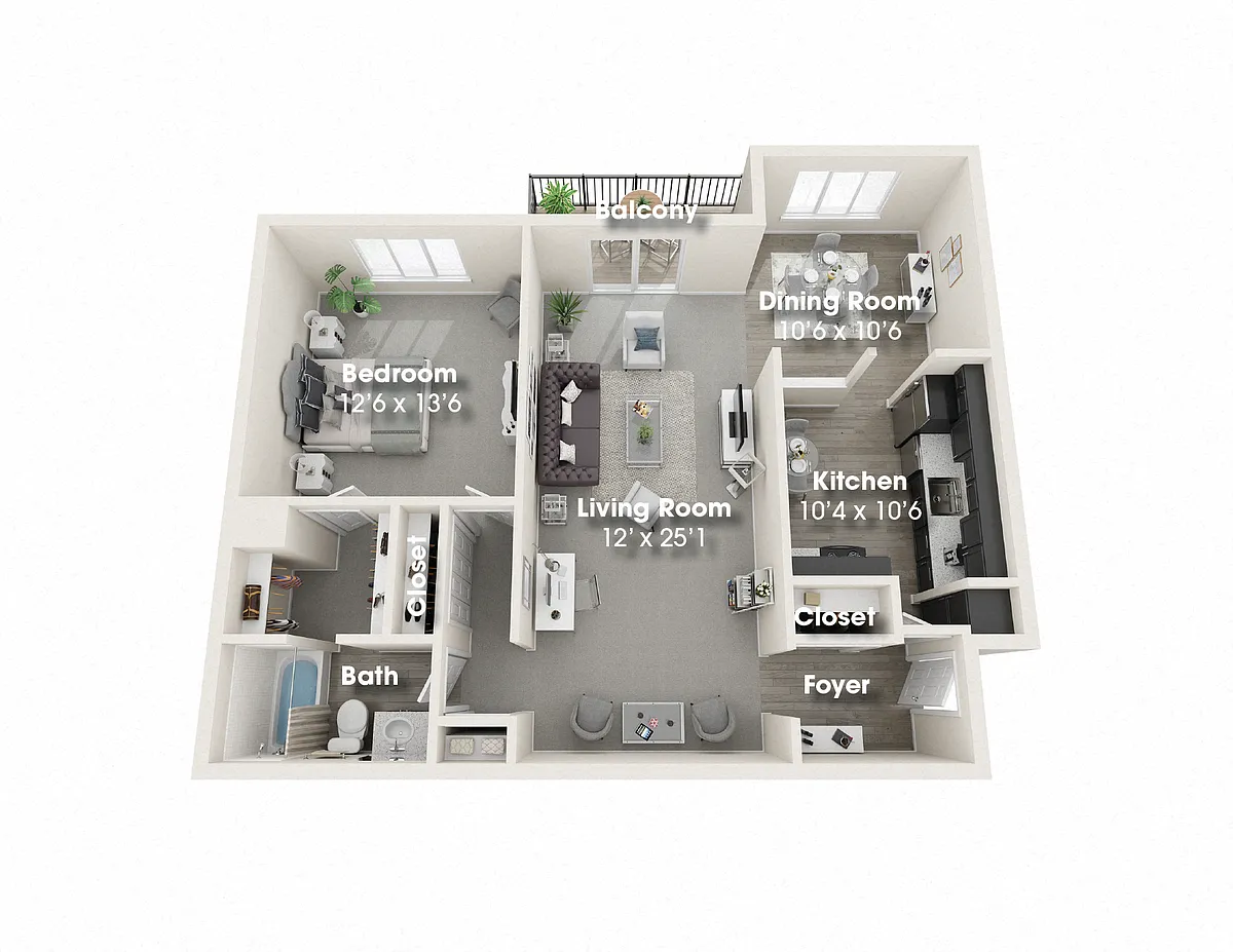 Floor plan One Bedroom