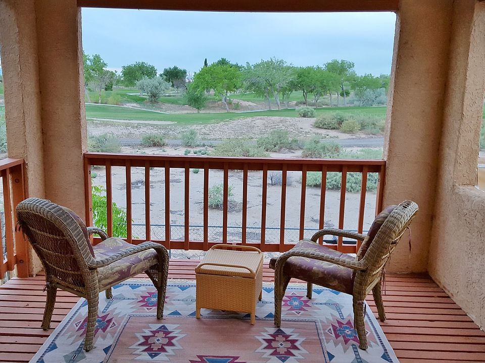 Large deck overlooking golf course.