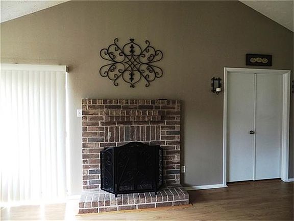 Wood burning fireplace