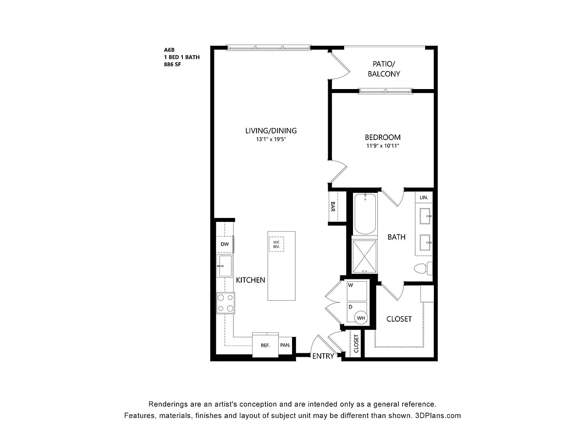 Floor plan A6B