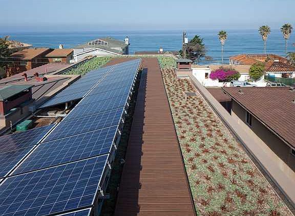 PV Solar Cells, Vegetated Roofs