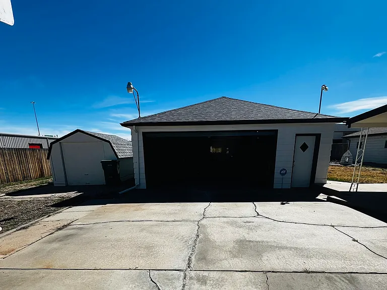 Garage and driveway