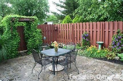 Large Stamped, Fenced-In Patio