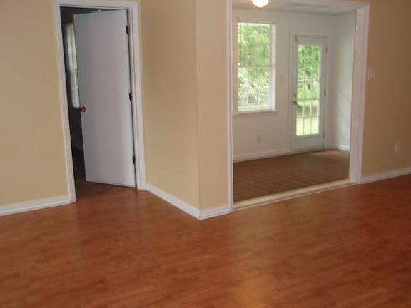 Sunroom leads to patio