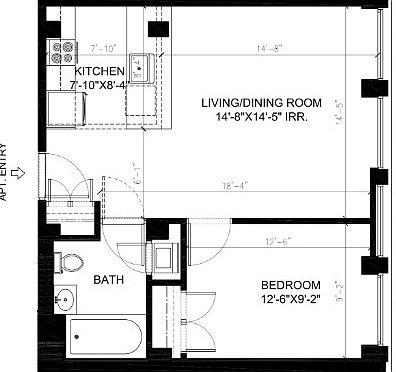 2nd image of 351 W 54th St APT 3C