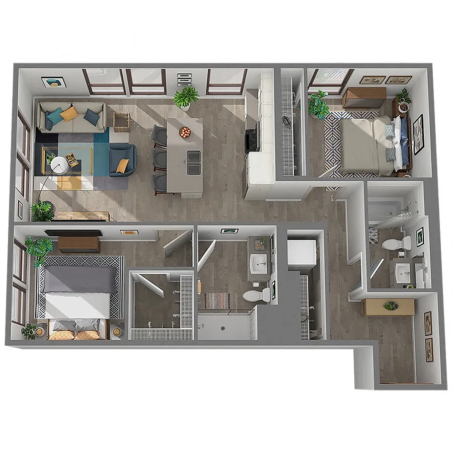 Floor plan 2X2-4
