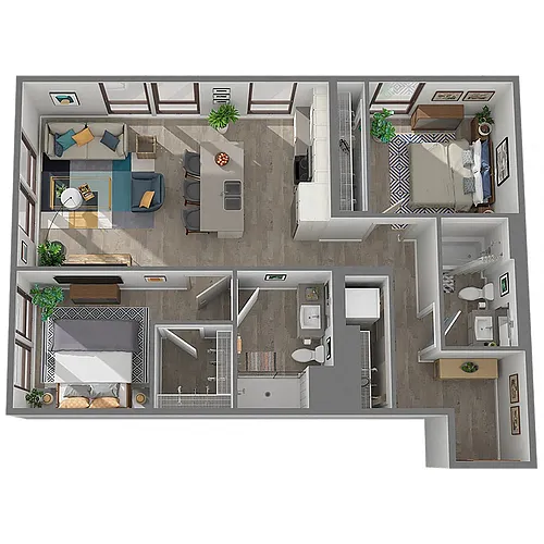 Floor plan 2X2-4