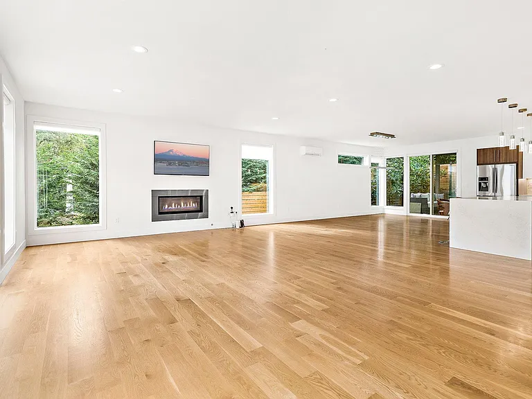 Living room, dining area