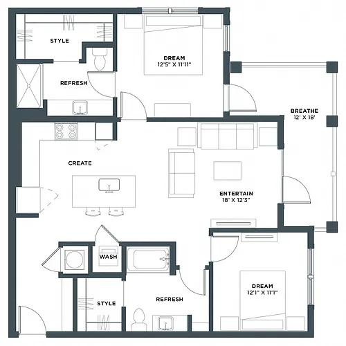 Floor plan B1