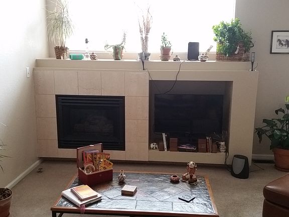 Gas fireplace/entertainmen area