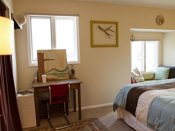 Upstairs bedroom with bay window