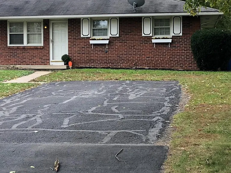 Big driveway! House is far off the street.