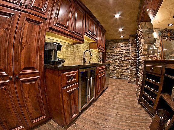 Wet Bar w/ Wine Wall