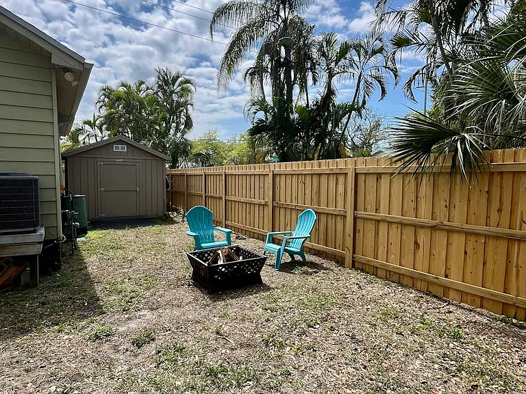 Shared fenced-in backyard